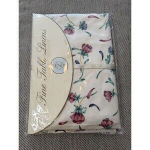 Vintage Lenox Poppies On Blue Poppies Rainbow Tablecloth 70" Round New In Pack